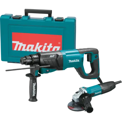 [HR2641X1] MAKITA Rotary Hammer SDS plus w/ 4-1/2"Angle Grinder Free